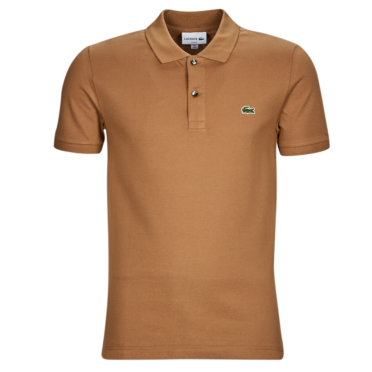 lacoste  ph4012 slim  men's polo shirt in brown