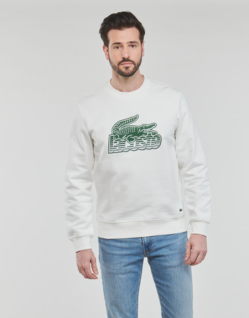 Clothing Men Sweaters Lacoste SH5087 White / Green