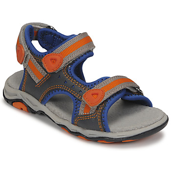 Shoes Boy Outdoor sandals Kickers KIWI Blue / Orange