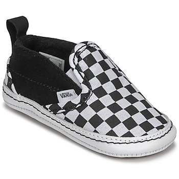 Shoes Children Slip-ons Vans IN SLIP-ON V CRIB Black / White