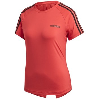 Adidas  Design 2 Move 3STRIPES Tee  women's T shirt in Orange
