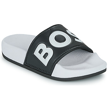 Shoes Boy Sliders BOSS J29326-09B-C White / Black