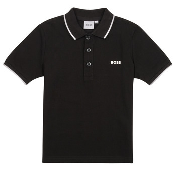 Clothing Boy Short-sleeved polo shirts BOSS J25P26-09B-J Black