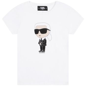 Clothing Girl Short-sleeved t-shirts Karl Lagerfeld Z15418-10P-C White