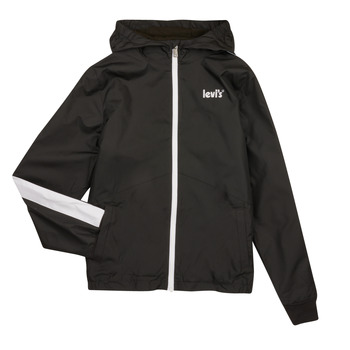 Clothing Boy Jackets Levi's LVB CORE WINDBREAKER Black / White