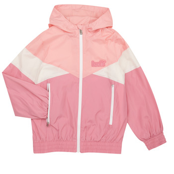 Clothing Girl Jackets Levi's LVG COLOR BLOCKED WINDBREAKER Pink / White