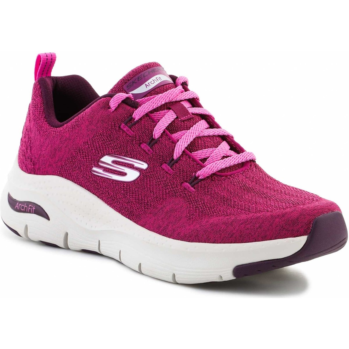 Shoes Women Fitness / Training Skechers Arch Fit Comfy Wave Raspberry 149414-RAS Pink