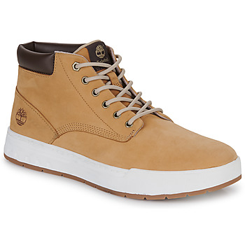 Shoes Men Hi top trainers Timberland MAPLE GROVE LTHR CHK Beige / Brown / White