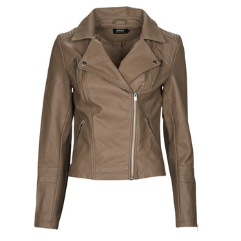 Only ONLGEMMA FAUX LEATHER BIKER Taupe