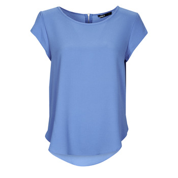 Clothing Women Tops / Blouses Only ONLVIC S/S SOLID TOP Marine
