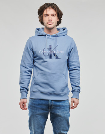 Clothing Men Sweaters Calvin Klein Jeans MONOLOGO REGULAR HOODIE Blue