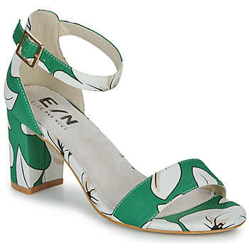 Shoes Women Sandals Elue par nous NEFFILE Green / White
