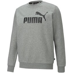Clothing Men Sweaters Puma Ess Big Logo Crew FL Grey