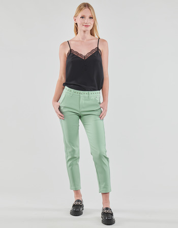 Clothing Women 5-pocket trousers Freeman T.Porter CLAUDIA POLYNEO Green