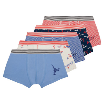 Underwear Boy Boxer shorts Petit Bateau A073A00 X5 Multicolour