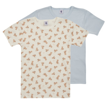 Clothing Boy Short-sleeved t-shirts Petit Bateau A074M00 X2 Multicolour