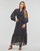 Clothing Women Long Dresses MICHAEL Michael Kors ASTOR PRNT DRESS Marine / Beige