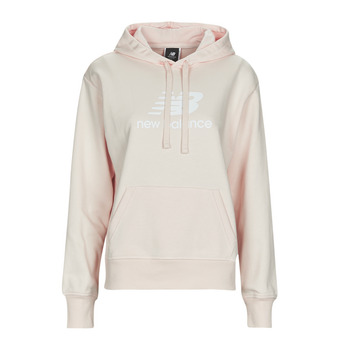 Clothing Women Sweaters New Balance Essentials Stacked Logo Hoodie Beige