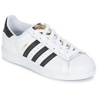 Shoes Children Low top trainers adidas Originals SUPERSTAR White / Black