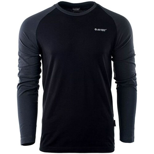 Clothing Men Short-sleeved t-shirts Hi-Tec Puro Black, Graphite
