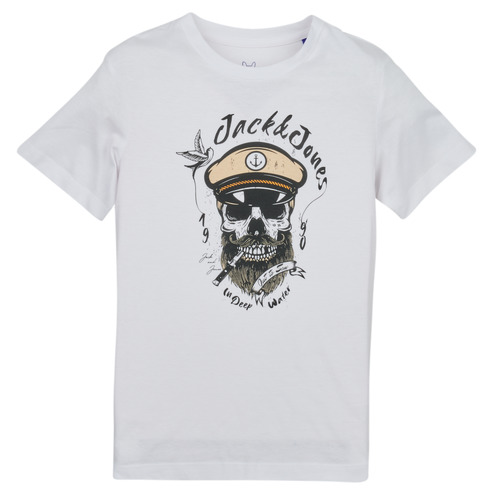 Clothing Boy Short-sleeved t-shirts Jack & Jones JORROXBURY TEE SS CREW NECK White
