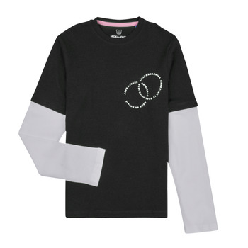 Clothing Boy Long sleeved tee-shirts Jack & Jones JOROLI SKATER LAYER TEE LS CREW NECK Black