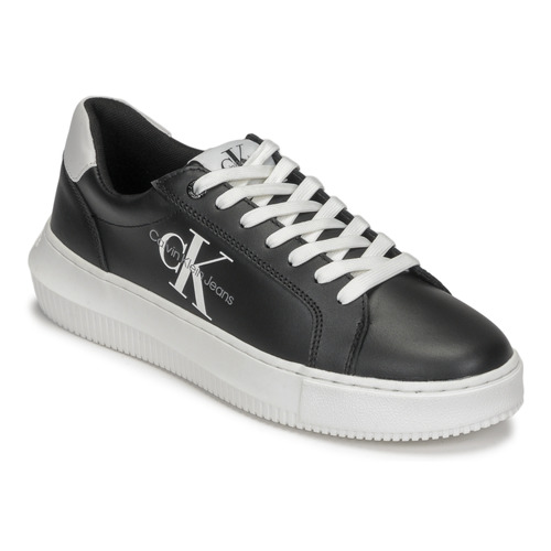 Shoes Women Low top trainers Calvin Klein Jeans CHUNKY CUPSOLE LACEUP MON LTH WN Black / White