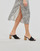 Clothing Women Long Dresses Superdry VINTAGE MIDI HALTER SLIP DRESS Black / White
