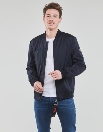 Clothing Men Jackets Guess STRETCH BOMBER Marine