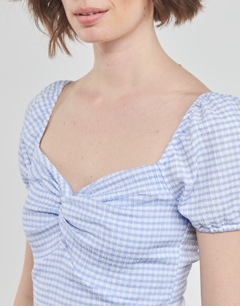 Guess SS LAZIZE KNOT TOP White / Blue