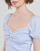 Clothing Women Tops / Blouses Guess SS LAZIZE KNOT TOP White / Blue