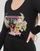 Clothing Women Long sleeved tee-shirts Guess LS SN TRIANGLE FLOWERS TEE Black