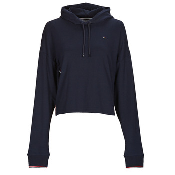 Clothing Women Sweaters Tommy Hilfiger CROPPED HOODIE Marine