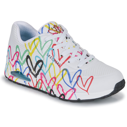 Shoes Women Low top trainers Skechers UNO White / Multicolour