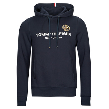 Clothing Men Sweaters Tommy Hilfiger ICON STACK CREST  HOODY Marine