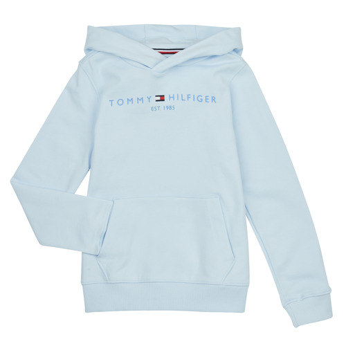 Clothing Children Sweaters Tommy Hilfiger U ESSENTIAL HOODIE Blue