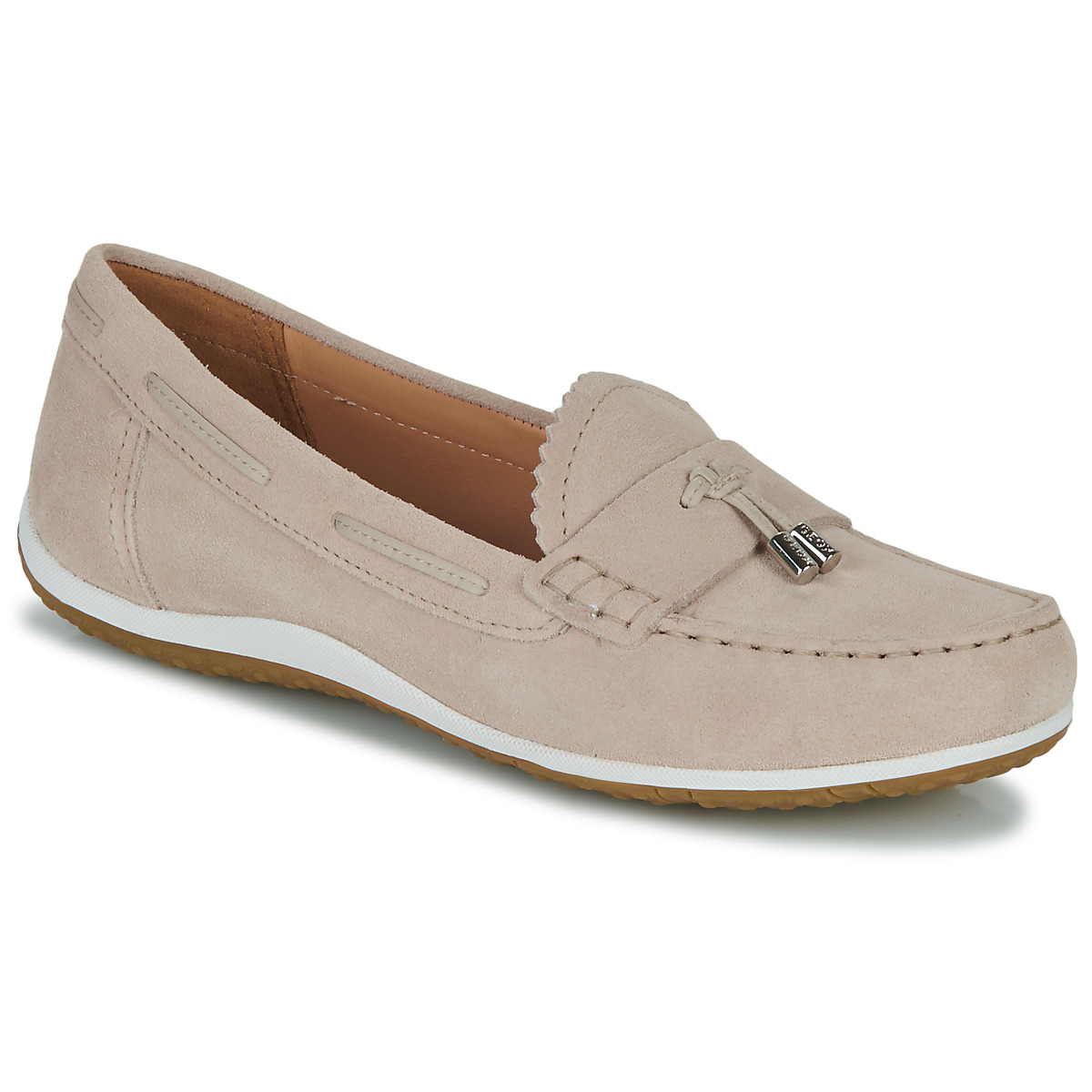geox  d vega moc  women's loafers / casual shoes in beige