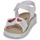 Shoes Girl Sandals Geox J SANDAL COSTAREI GI White / Red