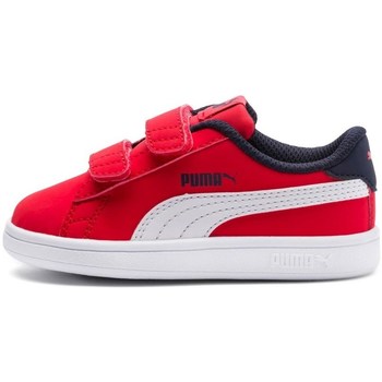 Shoes Children Low top trainers Puma Smash V2 Buck V Inf Red
