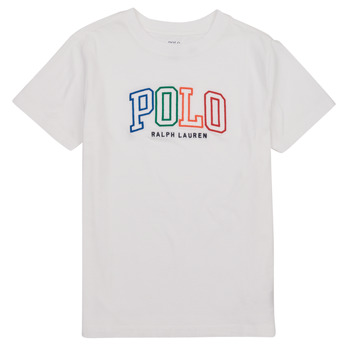 Clothing Girl Short-sleeved t-shirts Polo Ralph Lauren SSCNM4-KNIT SHIRTS- White