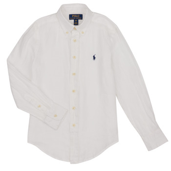 Clothing Children Long-sleeved shirts Polo Ralph Lauren CLBDPPC-SHIRTS-SPORT SHIRT White