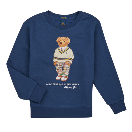 Clothing Boy Sweaters Polo Ralph Lauren LS CN-KNIT SHIRTS-SWEATSHIRT Marine