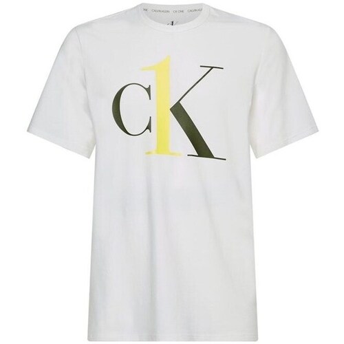 Clothing Men Short-sleeved t-shirts Calvin Klein Jeans 000NM1903EKLR White