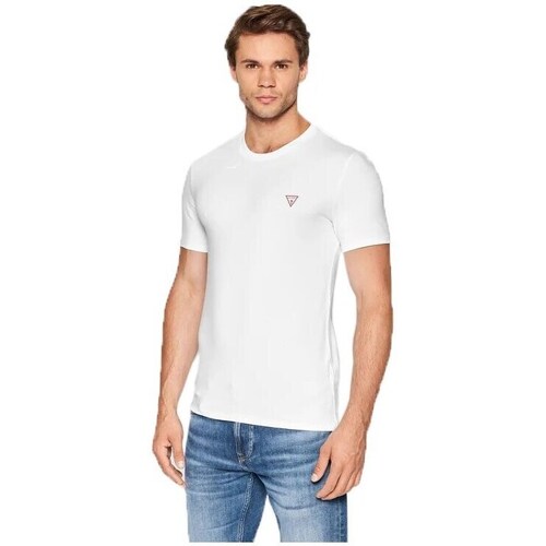 Clothing Men Short-sleeved t-shirts Guess CN SS Core Tee White
