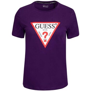 Clothing Women Short-sleeved t-shirts Guess CN Original Tee Purple