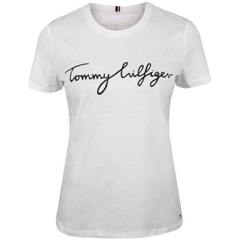 Clothing Women Short-sleeved t-shirts Tommy Hilfiger WW0WW24967100 White