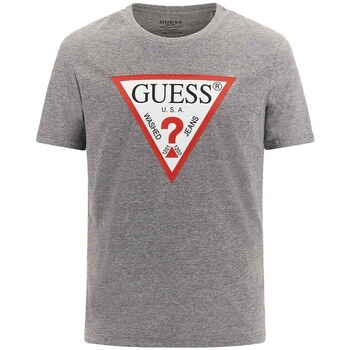 Clothing Men Short-sleeved t-shirts Guess Original Logo Grey