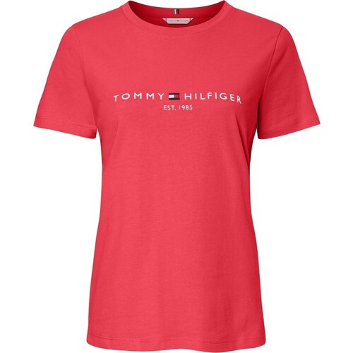 Clothing Women Short-sleeved t-shirts Tommy Hilfiger TH Ess Cnk Red