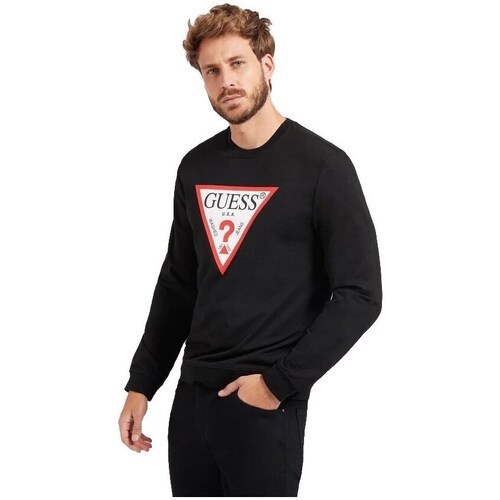 Clothing Men Sweaters Guess Audley Black