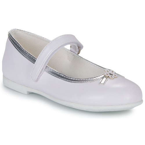 Shoes Girl Flat shoes Chicco CIRY White / Silver
